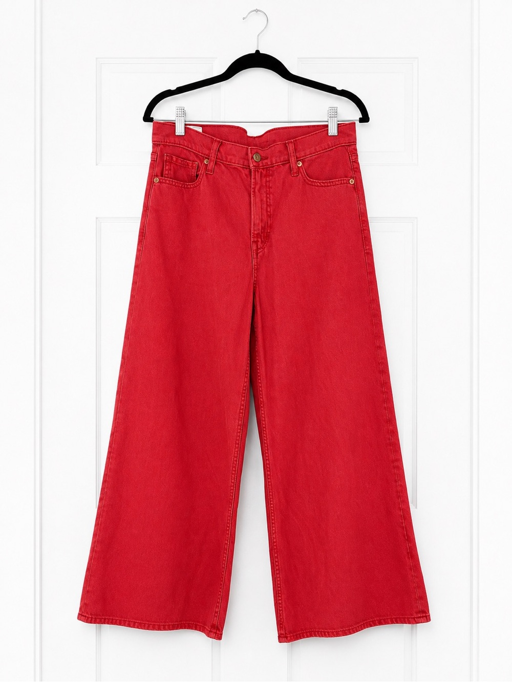 GAP Red Wide-Leg High-Waist Jeans